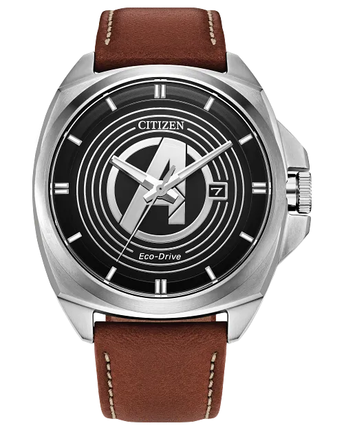 Avengers Legacy Black Dial Leather Strap AW1721-08W | CITIZEN Avengers Legacy Black Dial Leather Strap AW1721-08W | CITIZEN